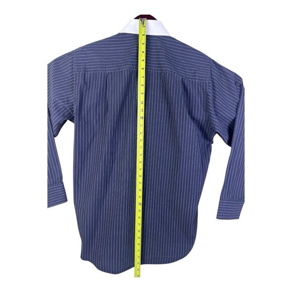 Donald J Trump Men Dress Shirt 15.5 32/33 Black Striped Signature Long Sleeve - Picture 9 of 12